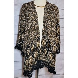 Jodifl Open Cardigan Womens Size S Animal Print Cover Up Oversize Kimono Mobwife